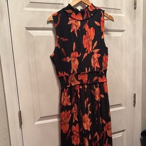 Nanette Lepore Black and Orange Floral Jumpsuit